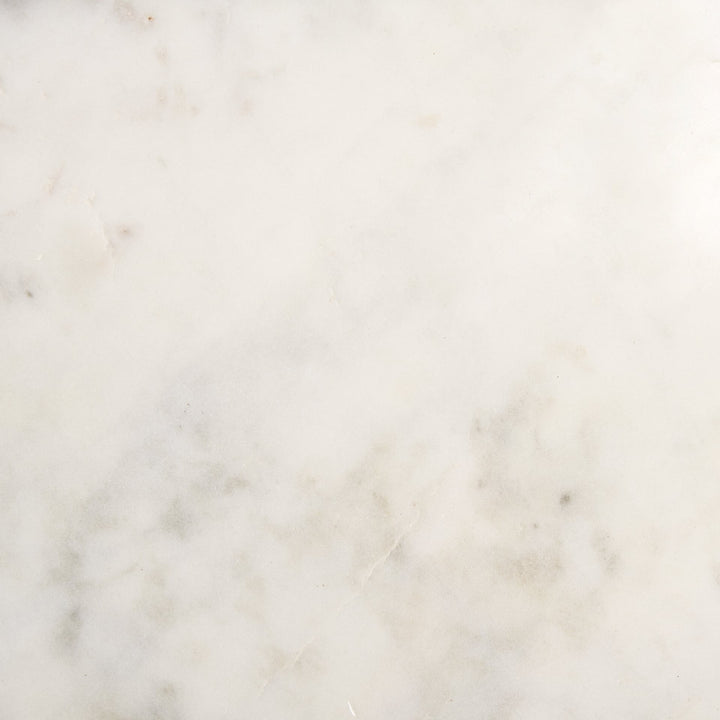 Vesper White Marble | Gold Metal Accent Table