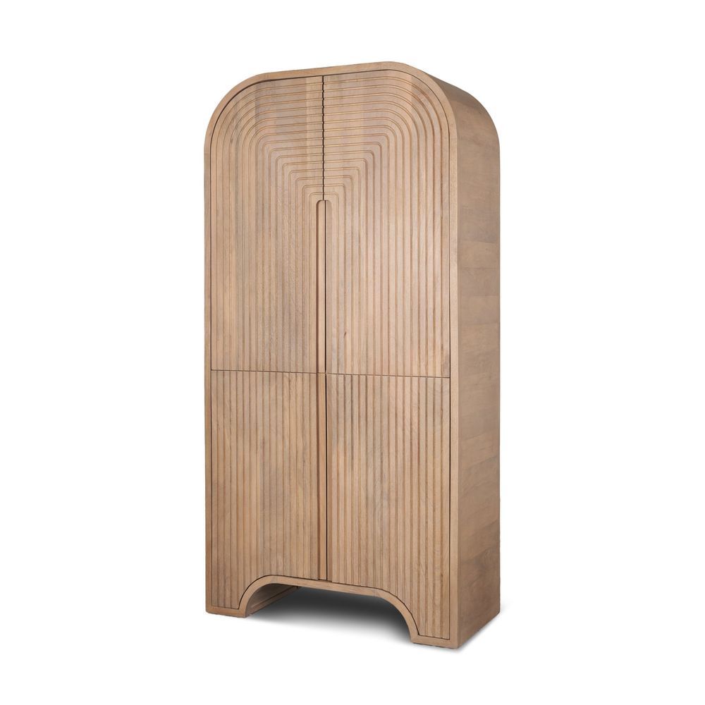 Cabinets & Curios Galvin Light Brown Wood Display Cabinet