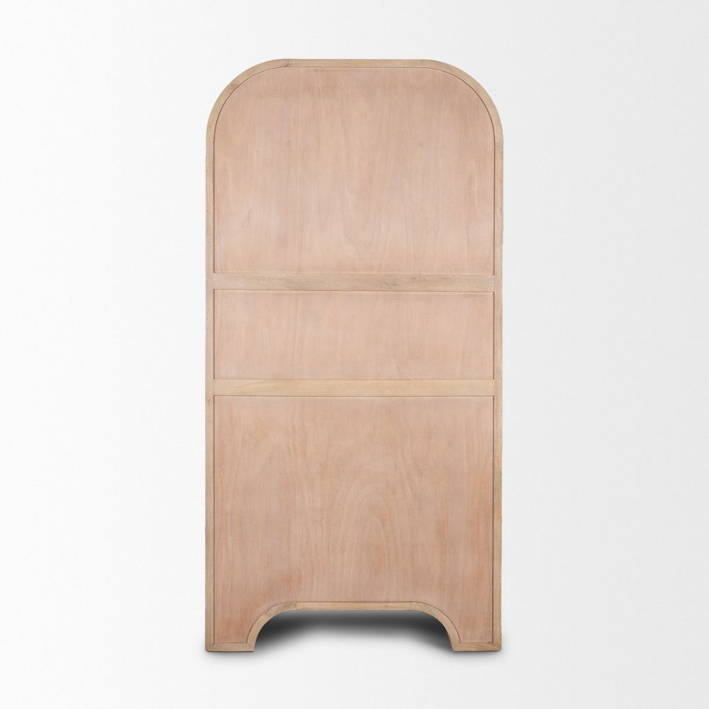 Galvin Light Brown Wood Display Cabinet