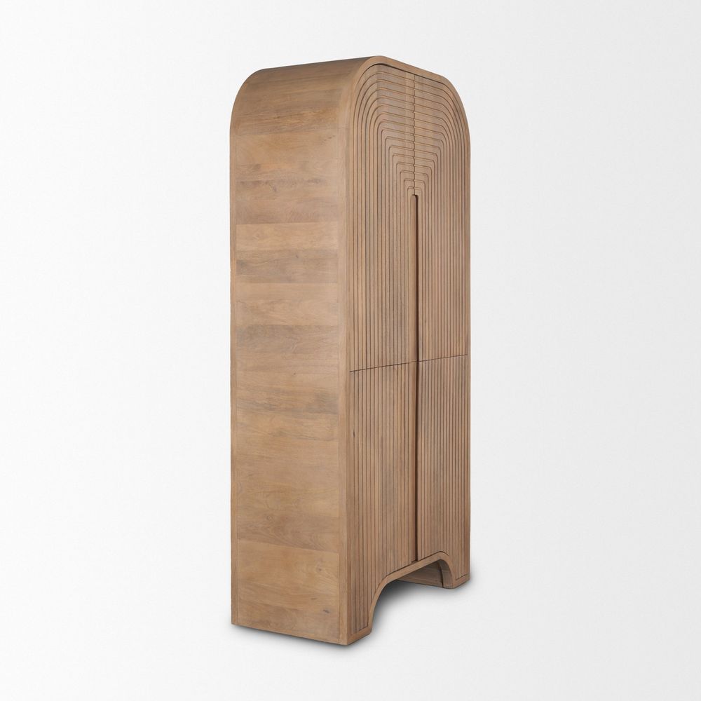Cabinets & Curios Galvin Light Brown Wood Display Cabinet