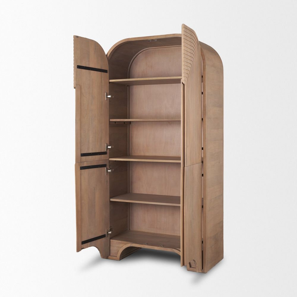 Cabinets & Curios Galvin Light Brown Wood Display Cabinet