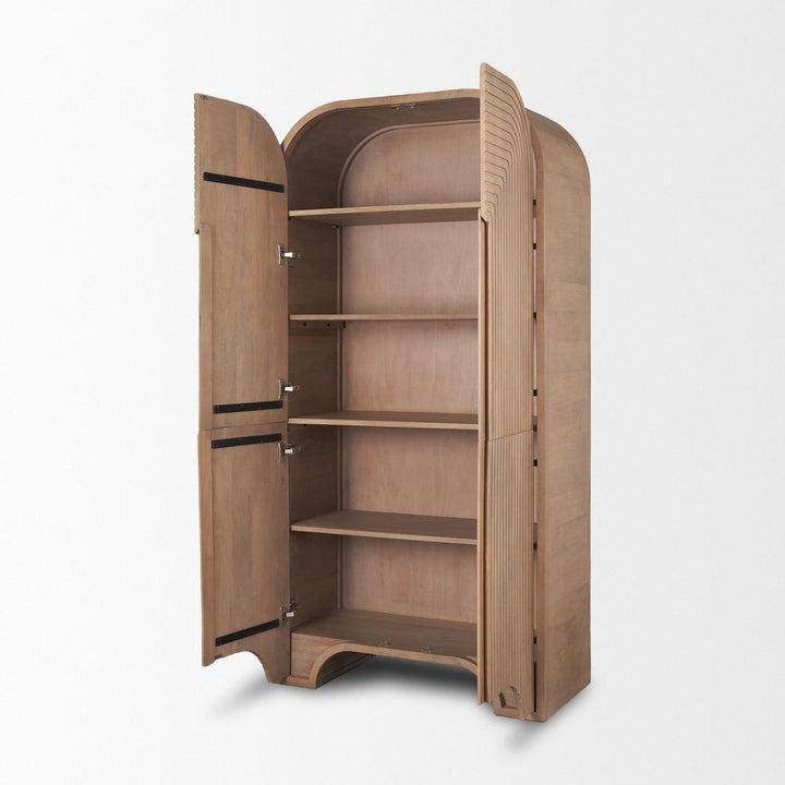 Cabinets & Curios Galvin Light Brown Wood Display Cabinet