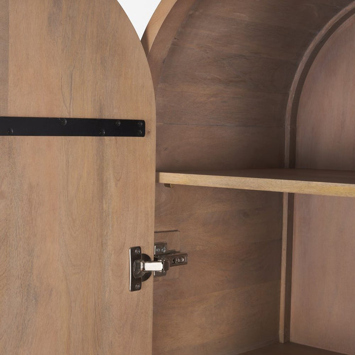 Galvin Light Brown Wood Display Cabinet