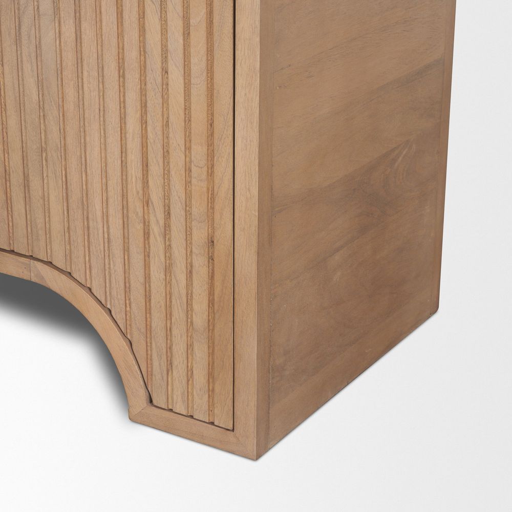 Galvin Light Brown Wood Display Cabinet