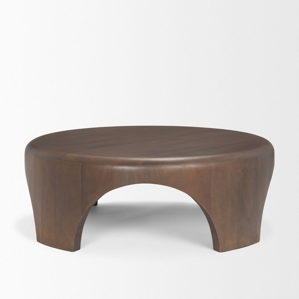 Iris Dark Brown Wood Coffee Table