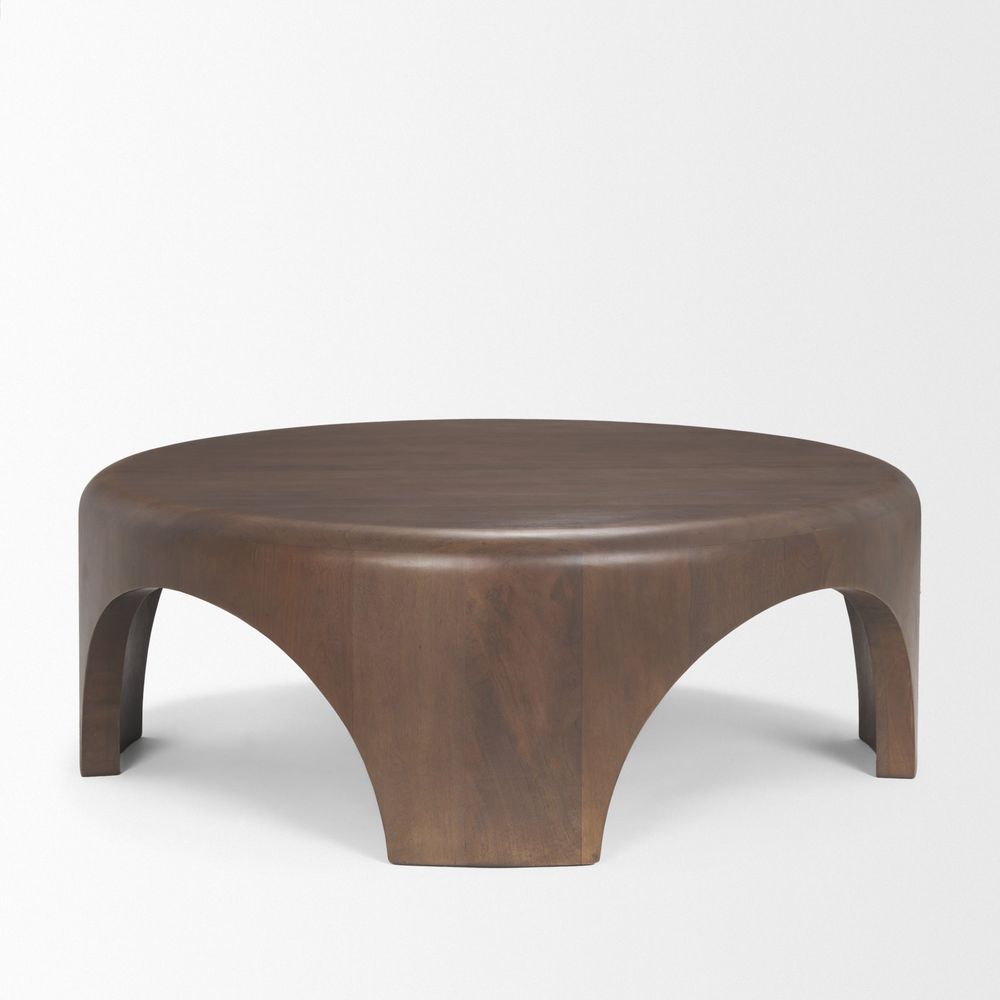 Iris Dark Brown Wood Coffee Table
