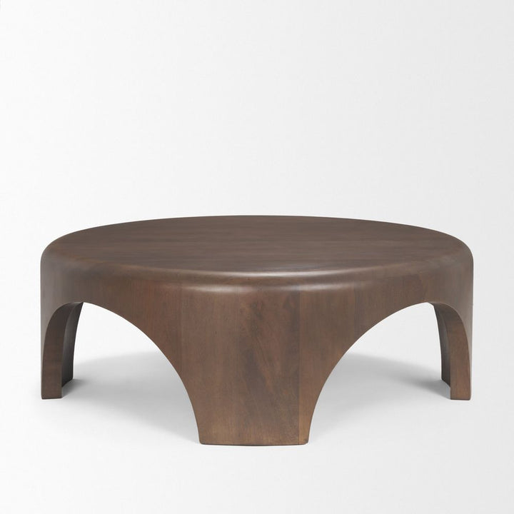Iris Dark Brown Wood Coffee Table