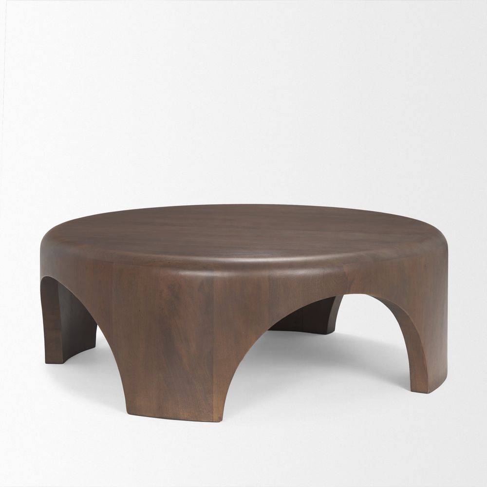 Iris Dark Brown Wood Coffee Table