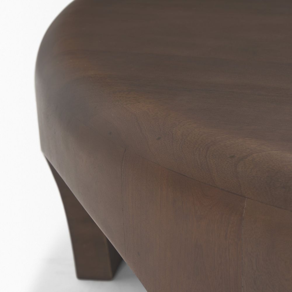 Iris Dark Brown Wood Coffee Table