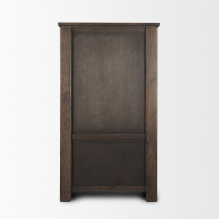 Gallier Dark Brown Wood Display Cabinet