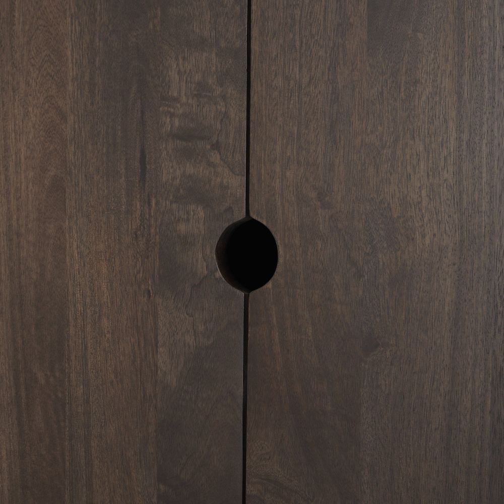 Gallier Dark Brown Wood Display Cabinet