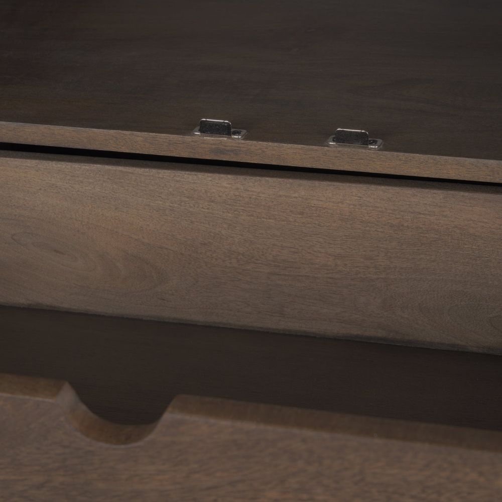 Gallier Dark Brown Wood Display Cabinet