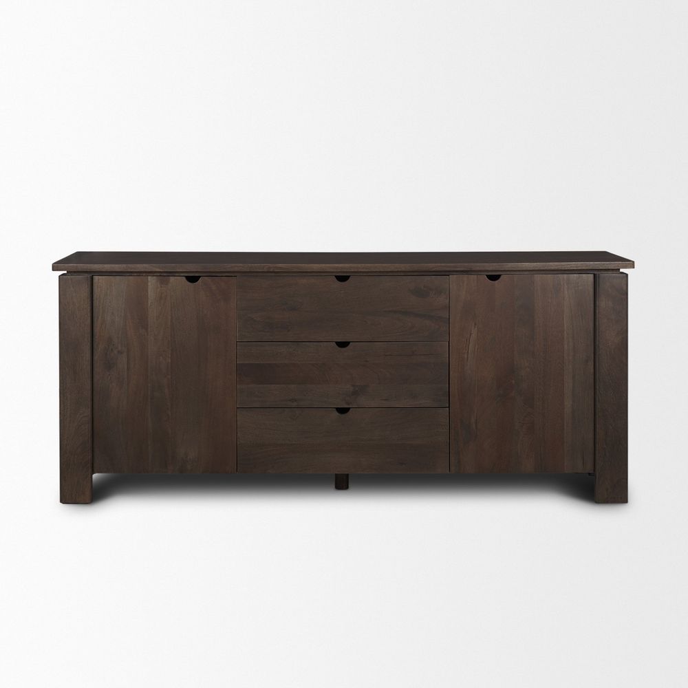 Gallier Dark Brown Wood Sideboard