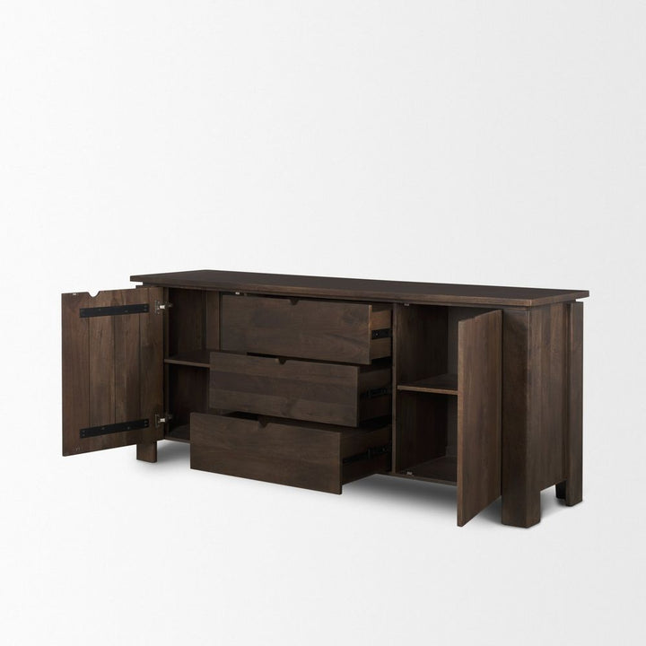 Gallier Dark Brown Wood Sideboard