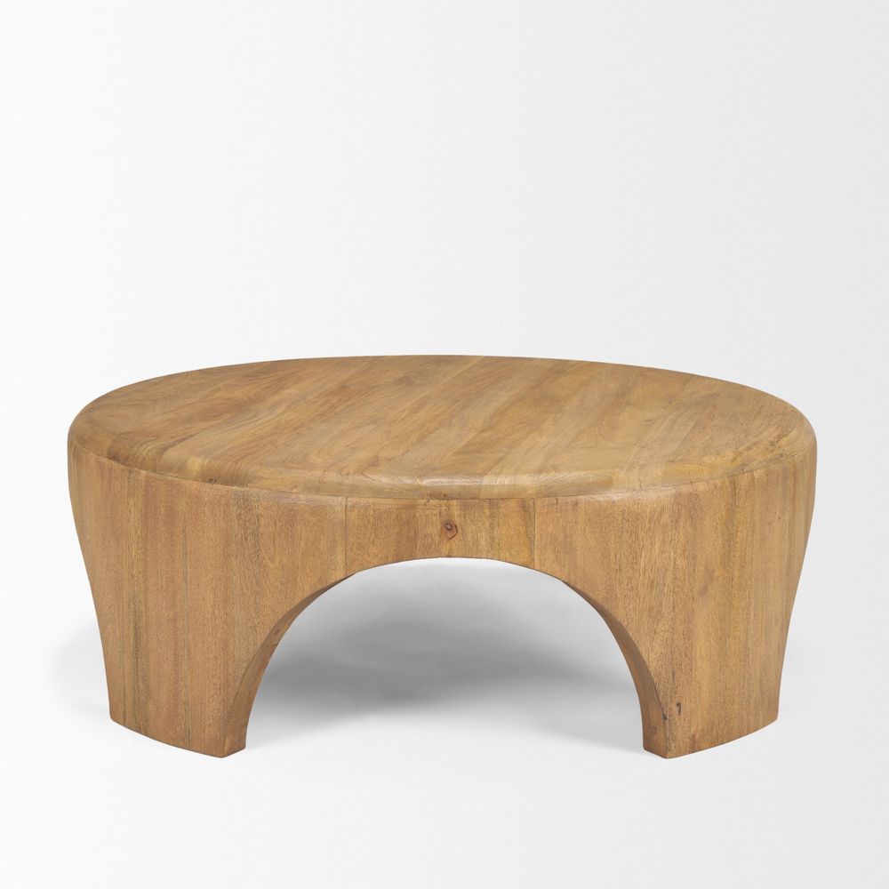 Iris Light Brown Wood Coffee Table