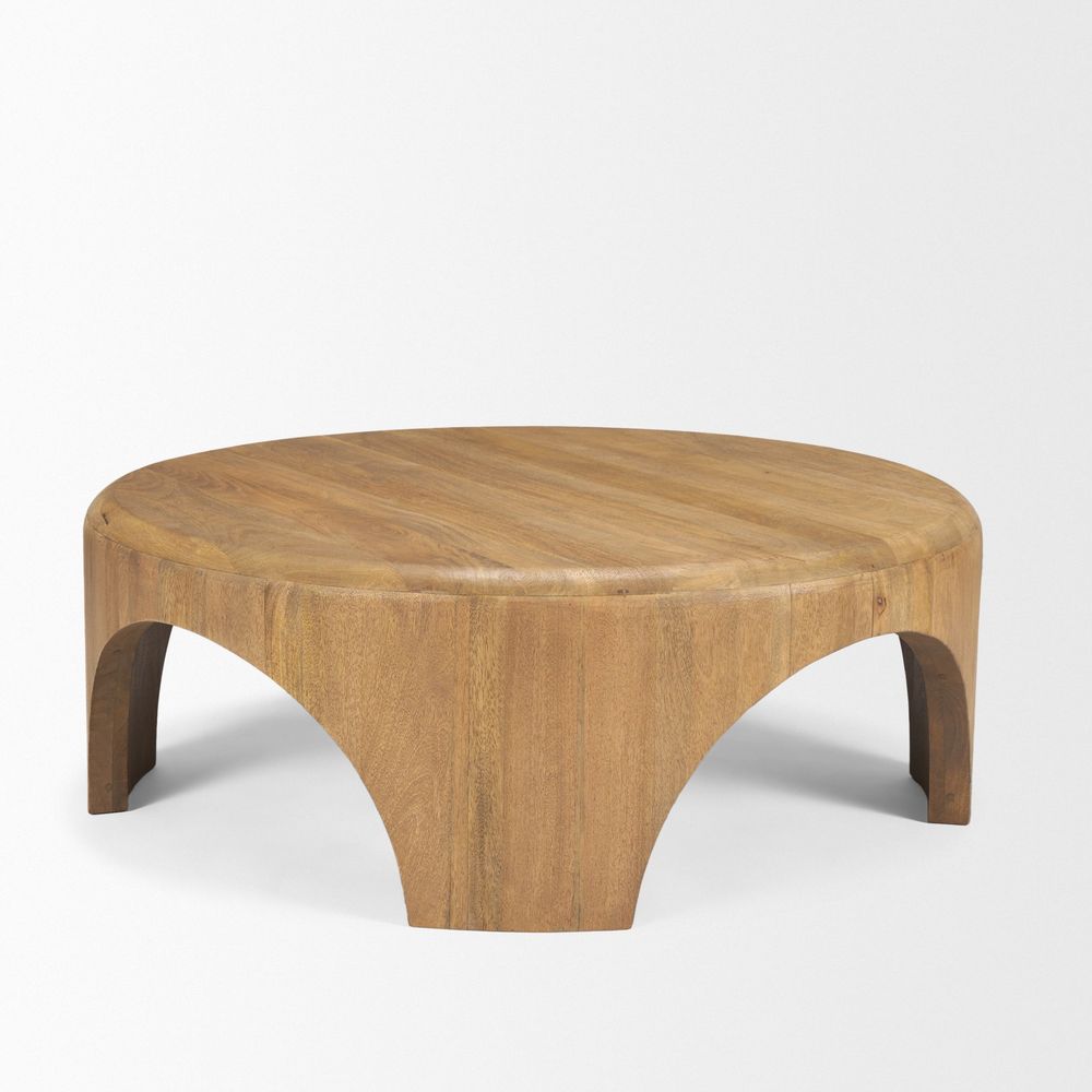 Iris Light Brown Wood Coffee Table