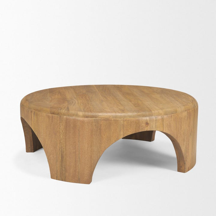 Iris Light Brown Wood Coffee Table