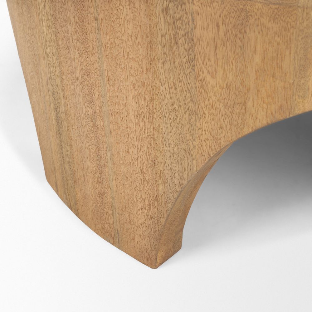 Iris Light Brown Wood Coffee Table