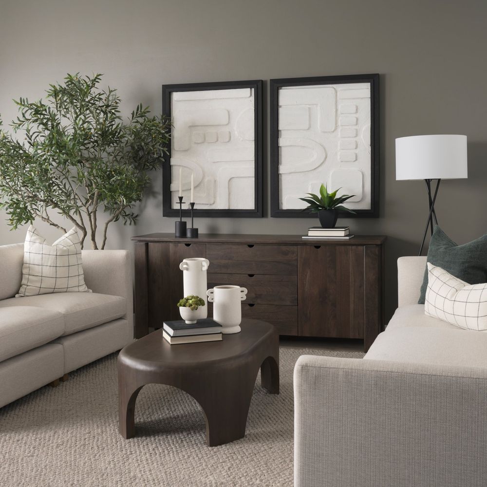 Gallier Dark Brown Wood Sideboard