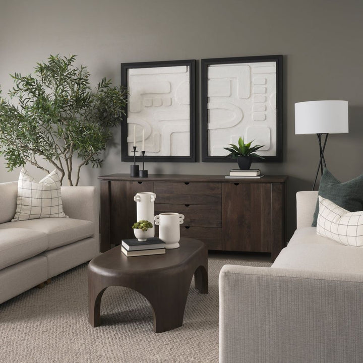 Gallier Dark Brown Wood Sideboard