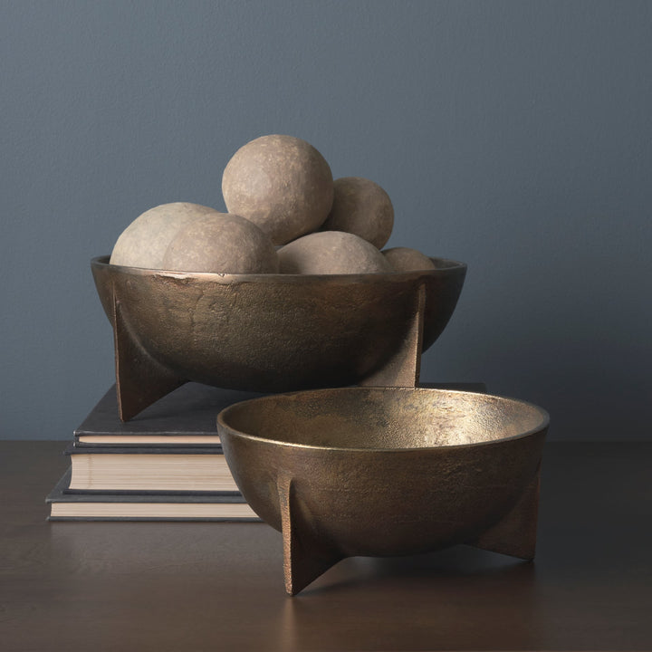Stavros Gray Paper Mache | Set of 3 Decorative Object