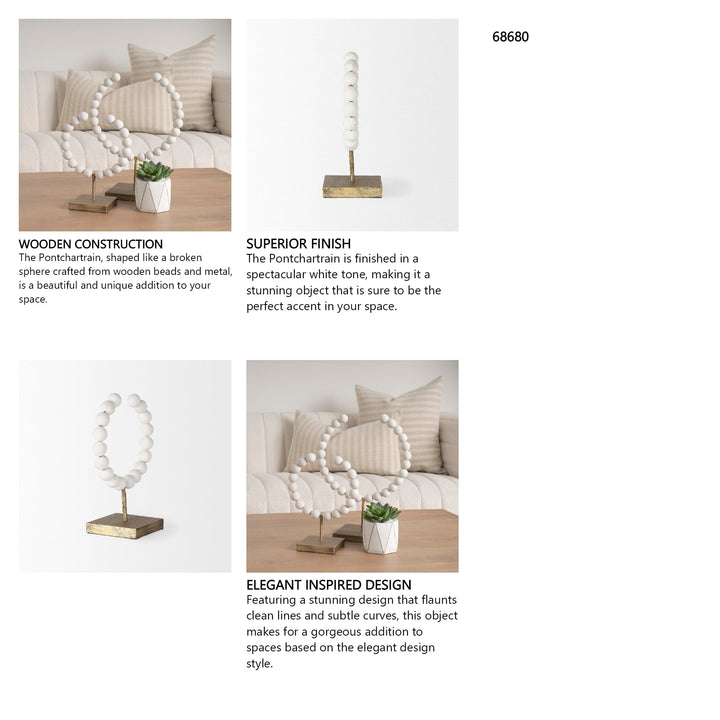 Tarron White Wood | 12H Decorative Object