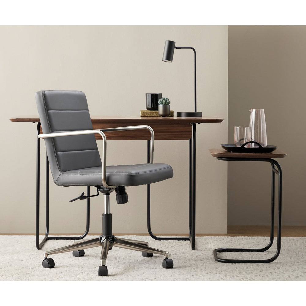 Leander Low Back Office Chair-Eurø Style-Eurostyle-01283GRY-Task ChairsGrey-2-France and Son