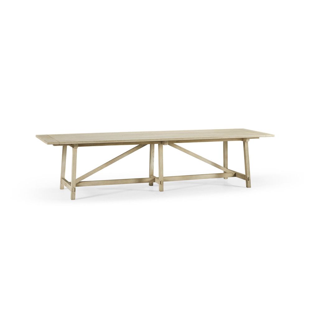Timeless Sidereal French Laundry Dining Table 125" in Stripped Oak-Jonathan Charles-JCHARLES-003-2-A61-STO-Dining Tables-1-France and Son