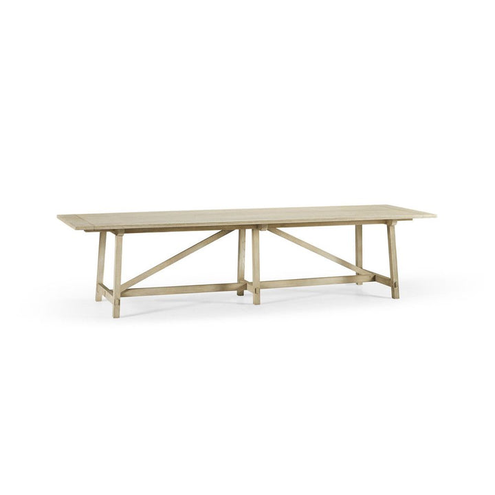 Timeless Sidereal French Laundry Dining Table 125" in Stripped Oak-Jonathan Charles-JCHARLES-003-2-A61-STO-Dining Tables-1-France and Son