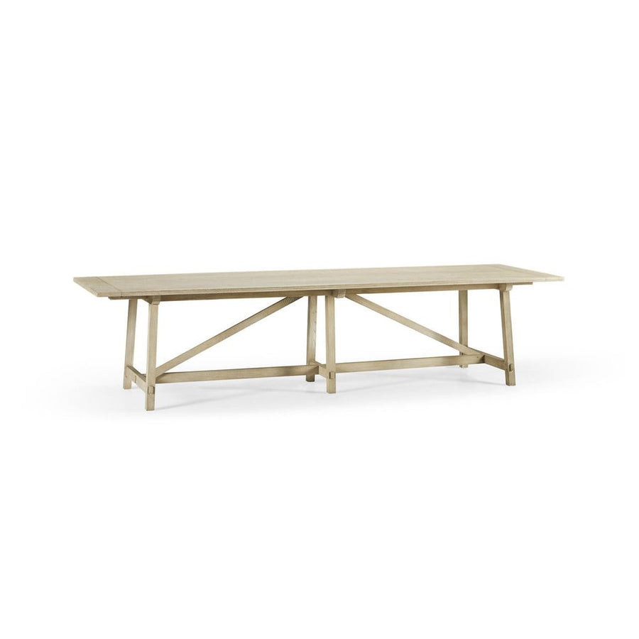 Timeless Sidereal French Laundry Dining Table 125" in Stripped Oak-Jonathan Charles-JCHARLES-003-2-A61-STO-Dining Tables-1-France and Son
