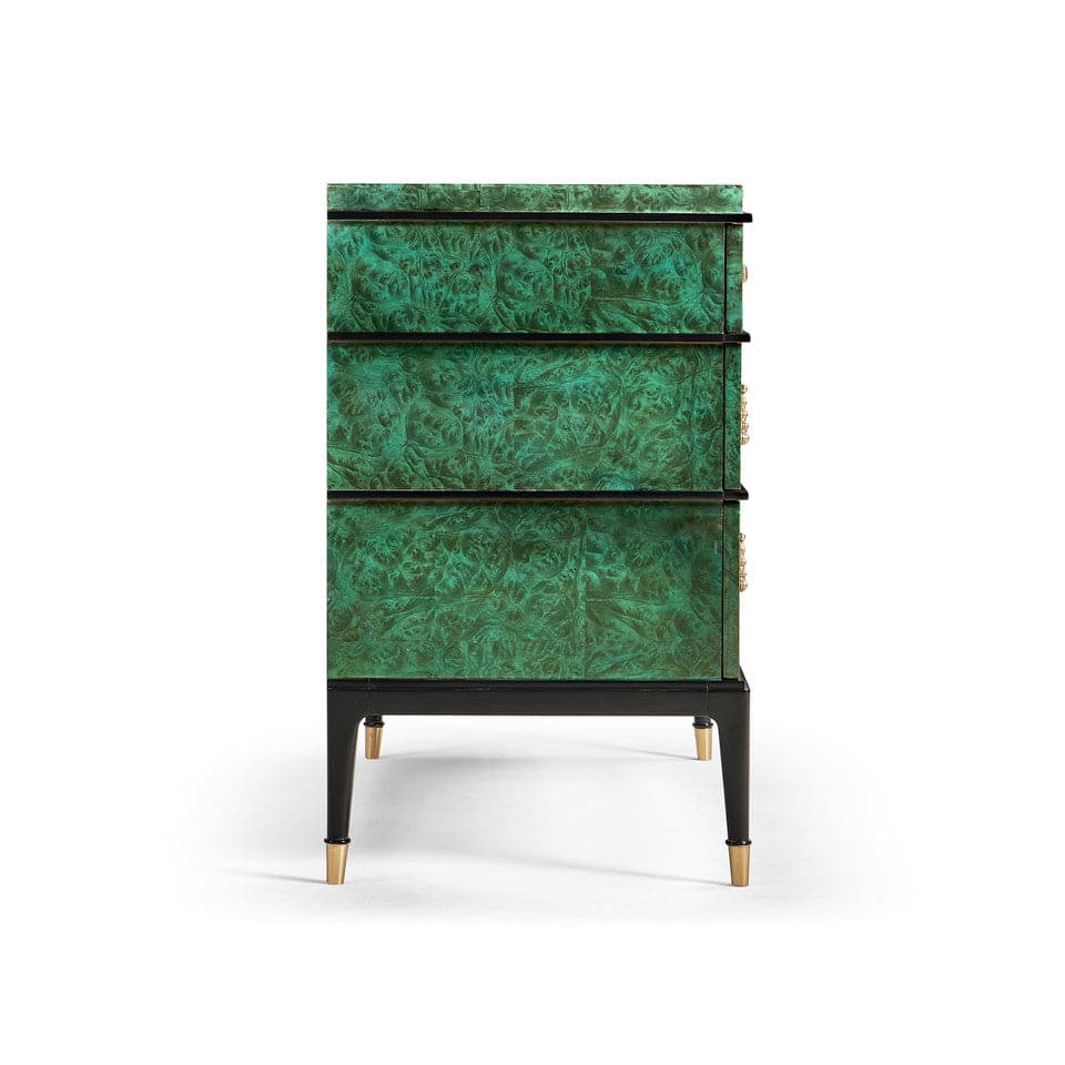 Jacques Bachelors Chest-Jonathan Charles-JCHARLES-007-1-930-DBB-Bookcases & CabinetsDyed Green Burl-4-France and Son