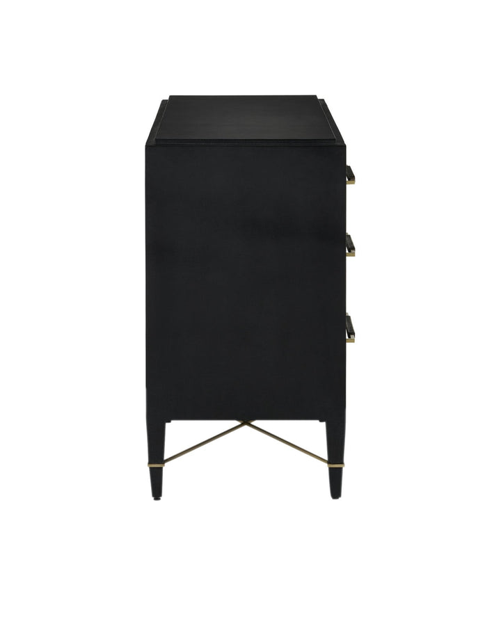Dressers & Chests Verona Black Six-Drawer Chest
