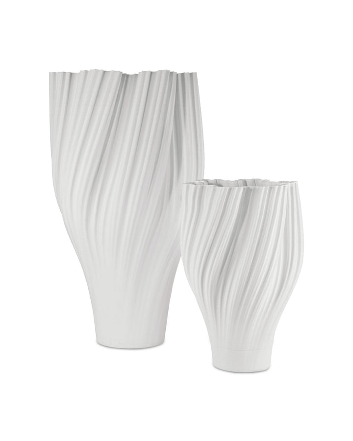 Vases Whorl Large White Vase