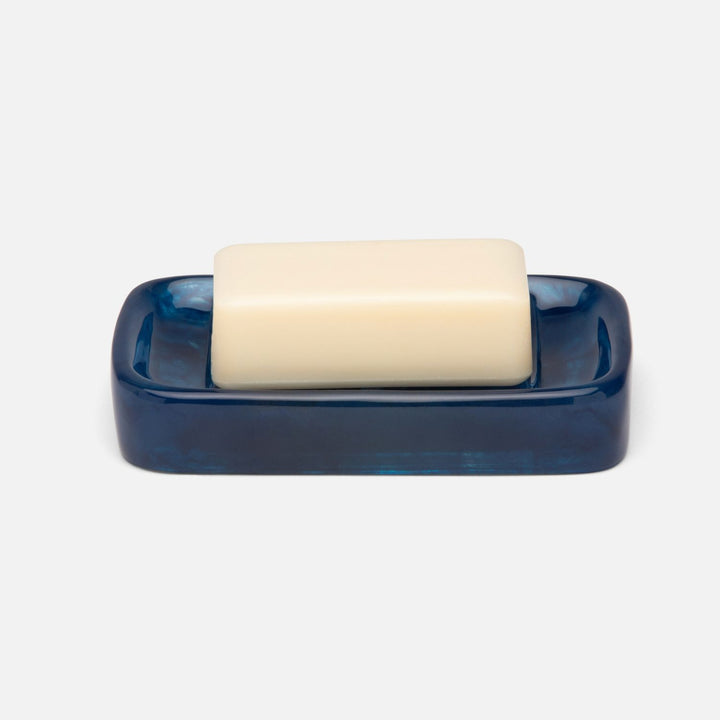 Abiko, Cobalt, Soap Dish W/ Rounded Edges, Rectangular, Cast Resin