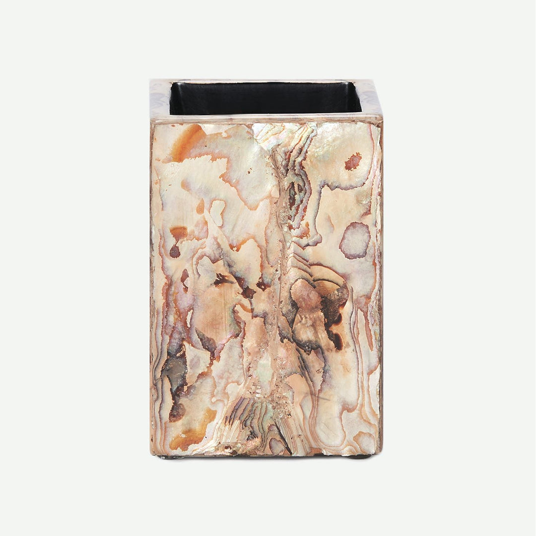 Adana, Marbleized Young Pen, Brush Holder, Square Straight, Shell