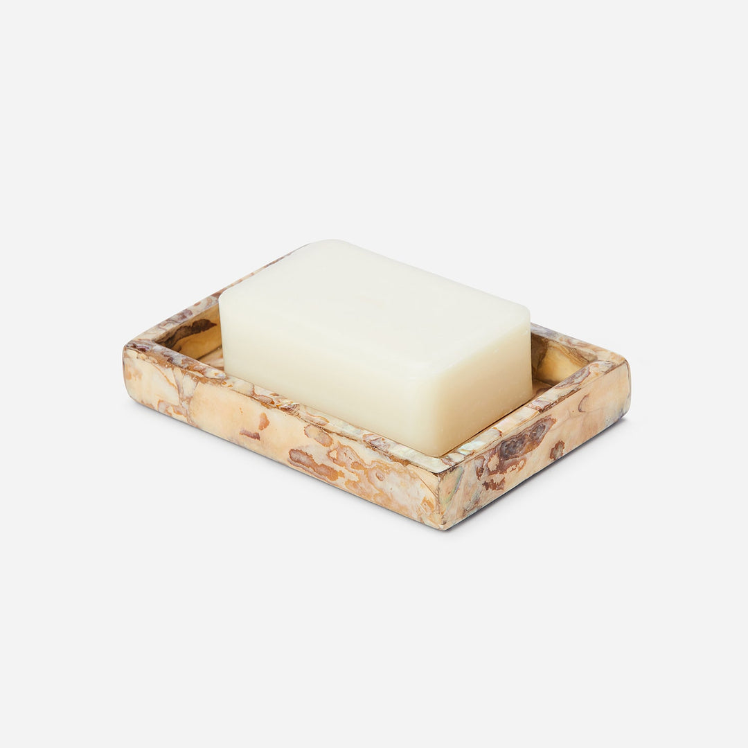 Adana, Marbleized Young Pen, Soap Dish, Rectangular Straight, Shell