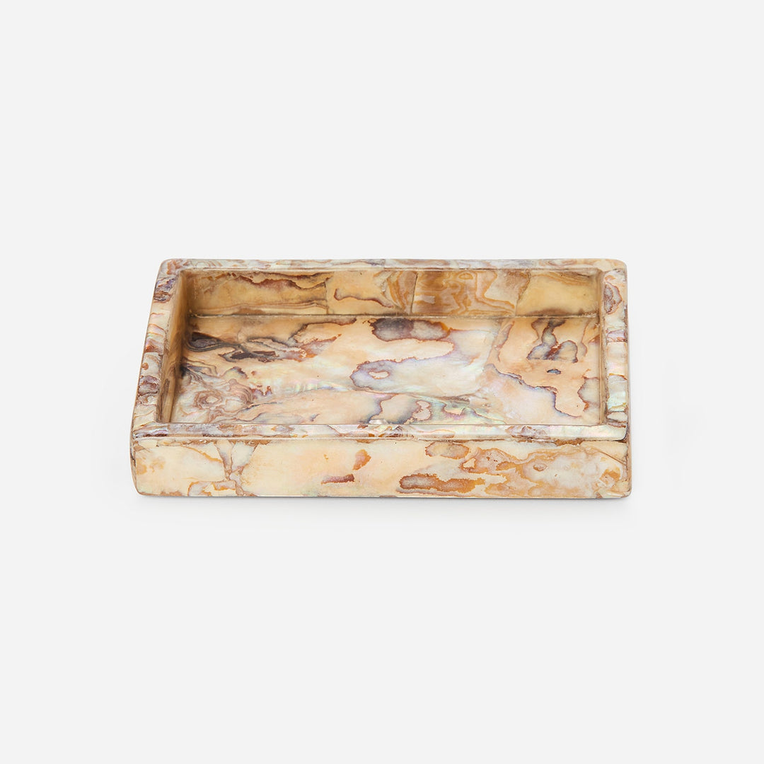 Adana, Marbleized Young Pen, Soap Dish, Rectangular Straight, Shell