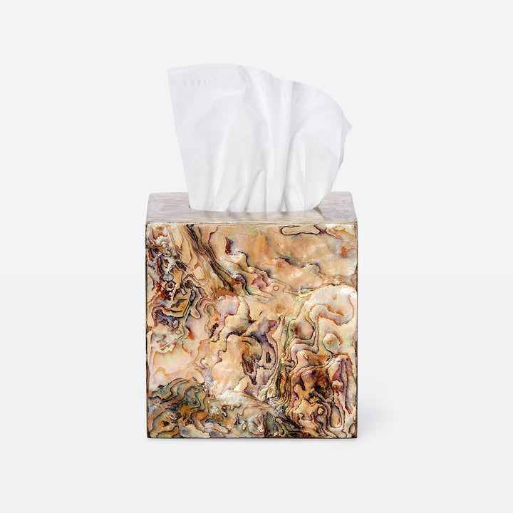 Adana, Marbleized Young Pen, Tissue Box, Square Straight, Shell