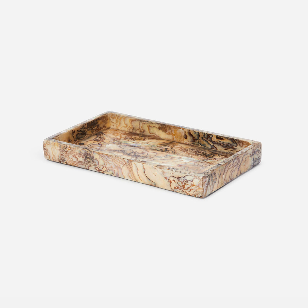 Adana, Marbleized Young Pen, Tray, Medium, Rectangular Straight, Shell
