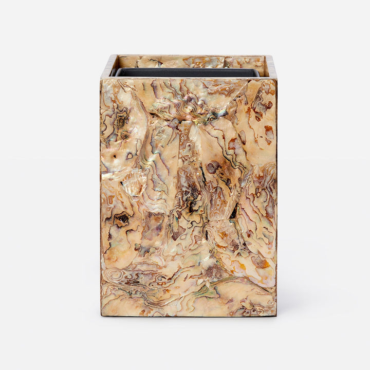 Adana, Marbleized Young Pen, Wastebasket, Square Straight, Shell