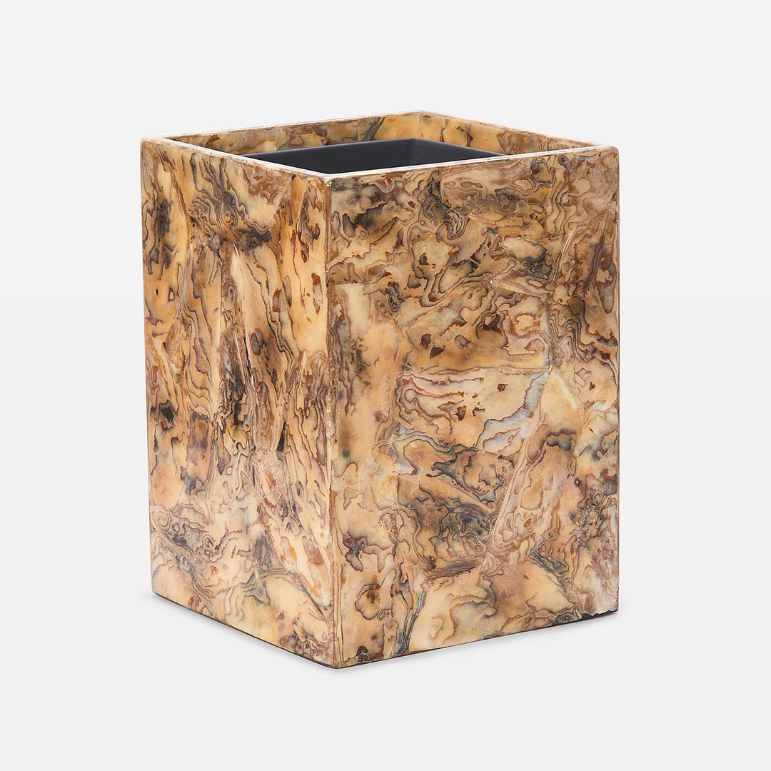 Adana, Marbleized Young Pen, Wastebasket, Square Straight, Shell