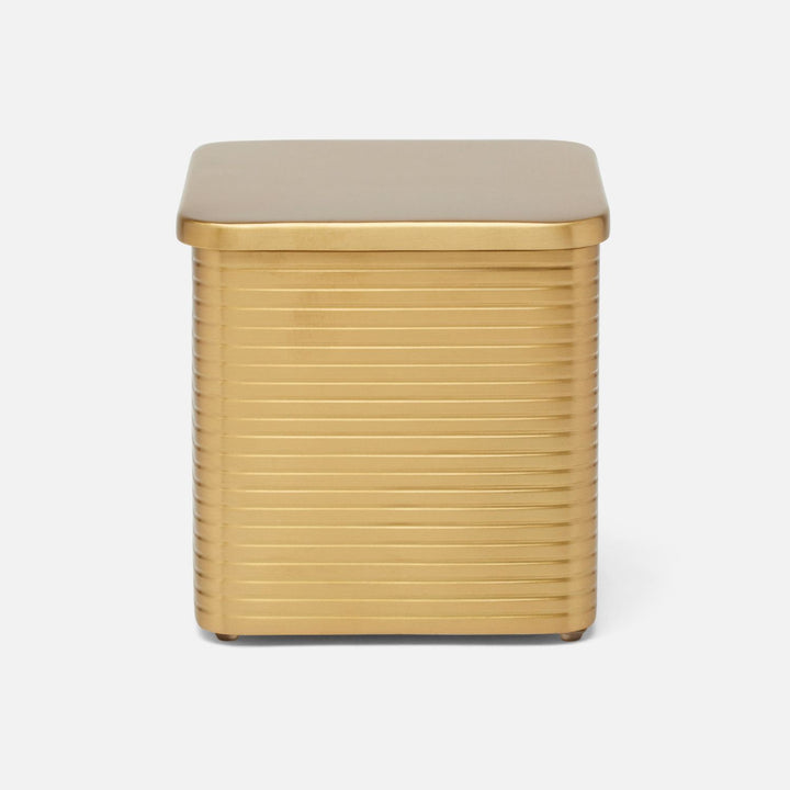 Adelaide, Matte Gold, Canister, Large, Square Straight, Stainless Steel