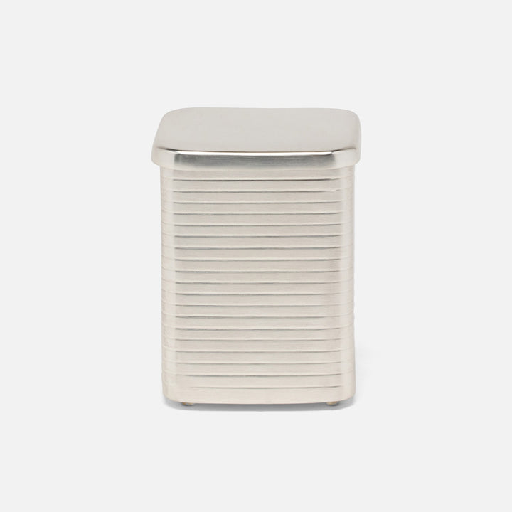 Adelaide, Matte Silver, Canister, Square Straight, Small, Stainless Steel