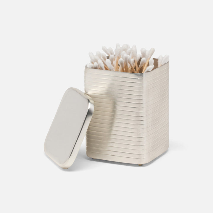 Adelaide, Matte Silver, Canister, Square Straight, Small, Stainless Steel