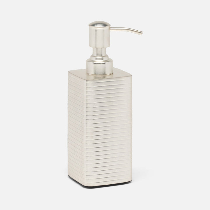 Adelaide, Matte Silver, Soap Pump, Square Straight, Stainless Steel