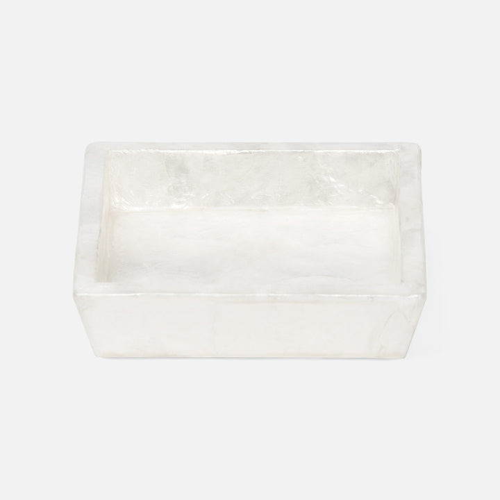 Andria, Pearlized, Soap Dish, Square Tapered, Capiz
