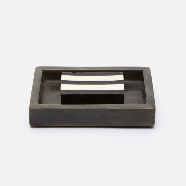 Arles, Dark, Soap Dish, Rectangular Straight, Faux Horn