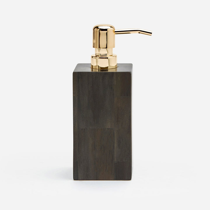 Arles, Dark, Soap Pump, Square Straight, Faux Horn