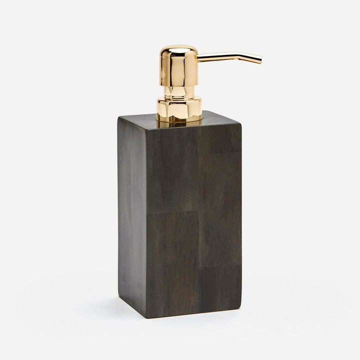 Arles, Dark, Soap Pump, Square Straight, Faux Horn