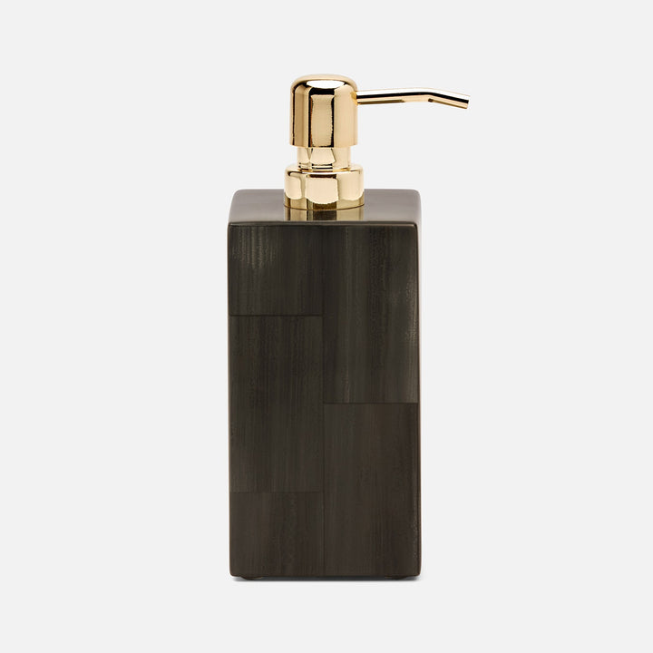 Arles, Dark, Xl Soap Pump, Square Straight, Faux Horn